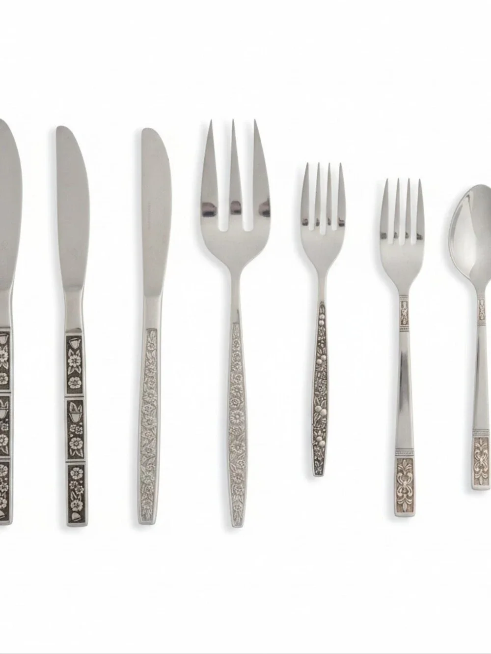 (Lot Of 20) Assorted Oneida Northland Spring Fever Stainless Steel Flatware Set.